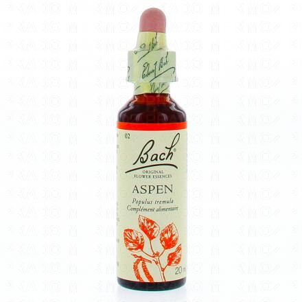 FLEURS DE BACH Original n&deg;02 Aspen fleurs de bach flacon compte-gouttes 20ml