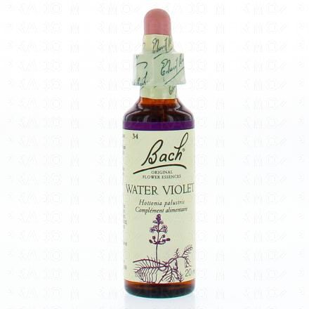 FLEURS DE BACH Original n&deg;34 Water violet fleur de bach flacon compte-gouttes 20ml