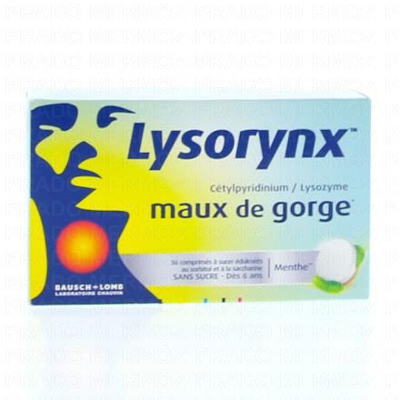 BAUSCH & LOMB Lysorynx Maux de gorge x36 comprimés