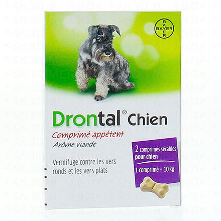DRONTAL Chien - comprim&eacute;s app&eacute;tents (bo&icirc;te de 2 comprim&eacute;s)