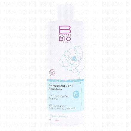 BCOMBIO Hygi&egrave;ne corps - Gel Moussant 2 en 1 corps et cheveux Sans savon 500ml
