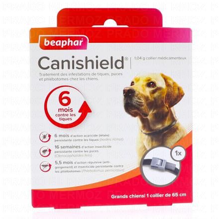 BEAPHAR Canishield - Collier Antiparasitaire Chiens (grande taille 68cm)