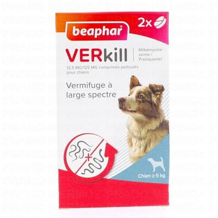 BEAPHAR Verkill - Vermifuge Chiens (chiens +5kg x2 comprimés)