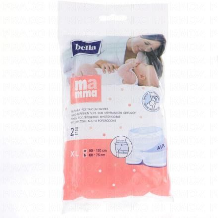 BELLA Mamma Culotte post accouchement r&eacute;utilisable x2 (taille xl)