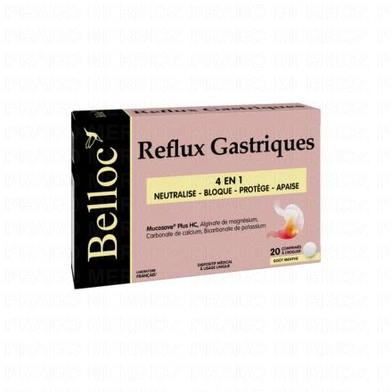 BELLOC 4en1 reflux gastriques x20 comprim&eacute;s &agrave; croquer