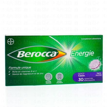 BEROCCA Energie - go&ucirc;t Cassis 30 comprim&eacute;s effervescents
