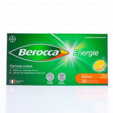 BEROCCA Energie - sans sucre effervescents (boite 30 comprimés effervescents)