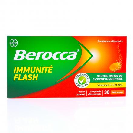 BEROCCA Immunit&eacute; - Flash 30 comprim&eacute;s Go&ucirc;t Orange
