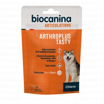 BIOCANINA Articulations - Arthroplus Tasty Chiens x 30 bouch&eacute;es app&eacute;tentes