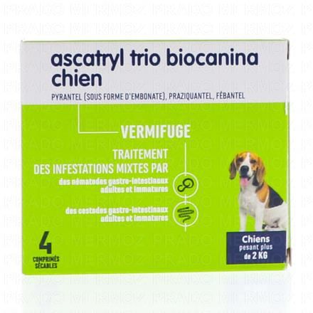 BIOCANINA Vermifuge - Ascatryl Trio Chien comprimés x4