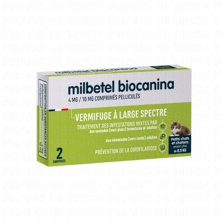 BIOCANINA Vermifuge - Milbetel chat/chaton comprimés x2