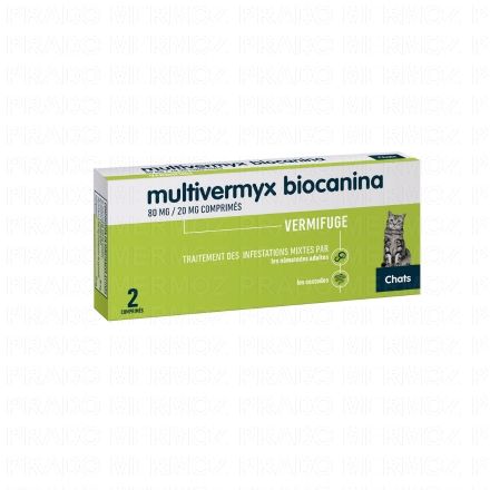 BIOCANINA Vermifuge - Multivermyx chat comprim&eacute;sx2