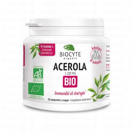 BIOCYTE Bio - Ac&eacute;rola Bio 20 comprim&eacute;s &agrave; croquer
