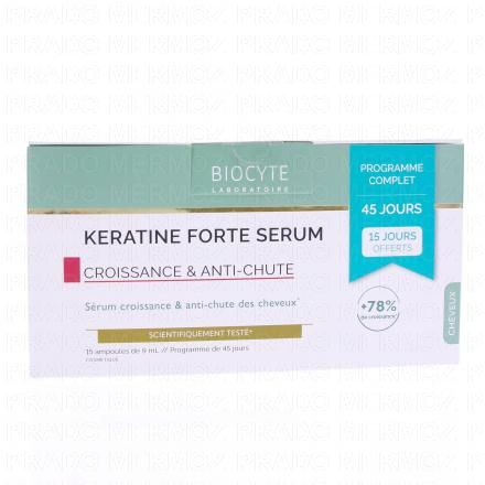 BIOCYTE Cheveux - K&eacute;ratine forte s&eacute;rum (lot de 3 boites de 5 ampoules de 9ml)