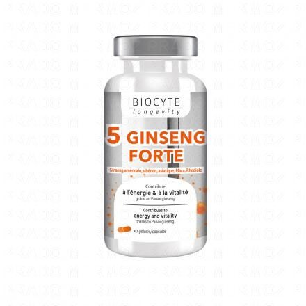 BIOCYTE longevity Energie & Vitalit&eacute; - 5 ginsengs Forte g&eacute;lules x 40