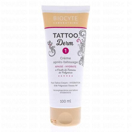 BIOCYTE Cosmétique - Tattoo Derm 1 crème après tatouage tube 100ml