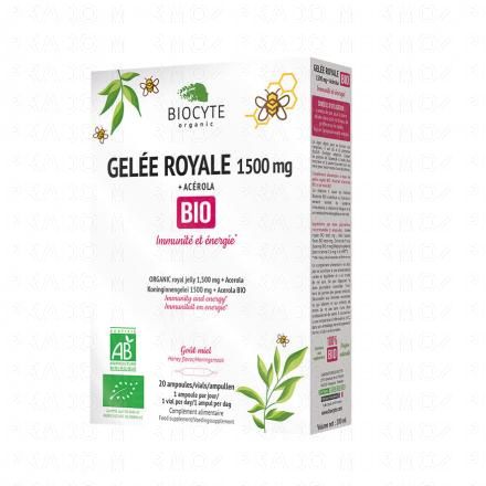 BIOCYTE Bio - Gel&eacute;e Royale 1500mg Bio 20 ampoules