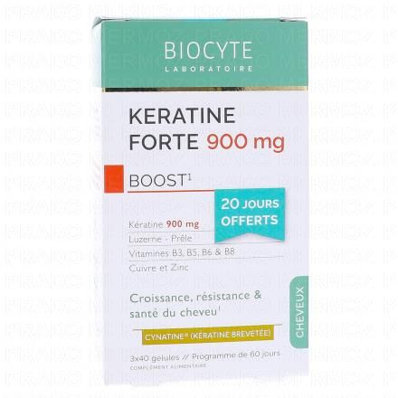 BIOCYTE Keratine Forte 900mg 3 x 40 g&eacute;lules