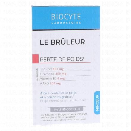 BIOCYTE Le Bruleur Perte de poids x60 g&eacute;lules