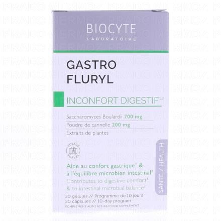 BIOCYTE Longevity Digestion - Gastro Fluryl 30 gélules