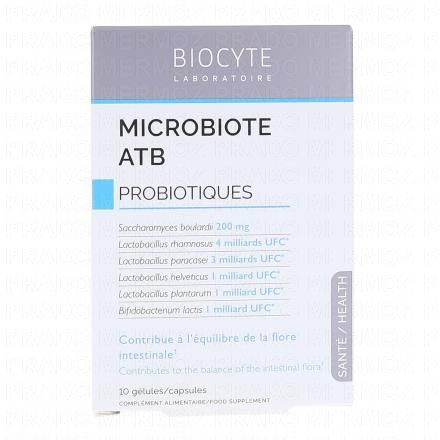 BIOCYTE Microbiote ATB x10 g&eacute;lules