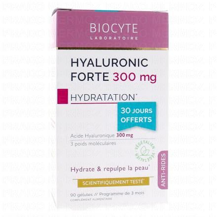 BIOCYTE Hyaluronic forte anti-&acirc;ge 300mg (3 x 30 g&eacute;lules)