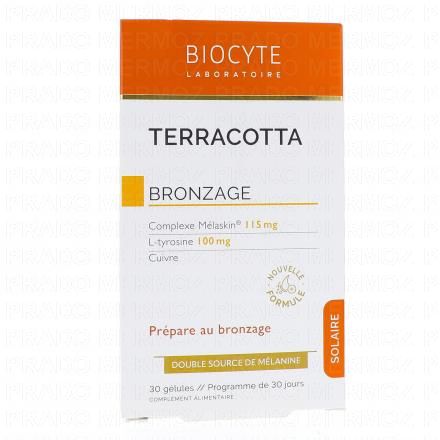 BIOCYTE Solaire - Terracotta Bronzage (bo&icirc;te de 30 comprim&eacute;s)