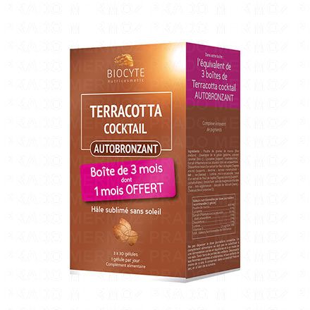 BIOCYTE Solaire - Terracotta cocktail autobronzant (3x30 g&eacute;lules)