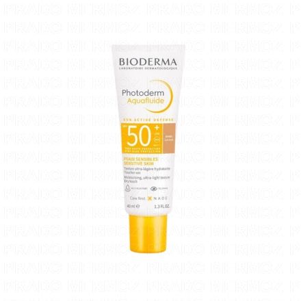 BIODERMA Photoderm - Aquafluide Cr&egrave;me solaire peau sensible SPF50+ teinte dor&eacute;e 40ml