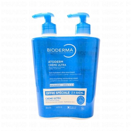 BIODERMA Atoderm - Crème Ultra Parfumée nourrissante hydratante (lot de 2*500ml)