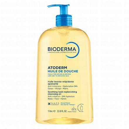 BIODERMA Atoderm - Huile de douche (flacon pompe 1l)