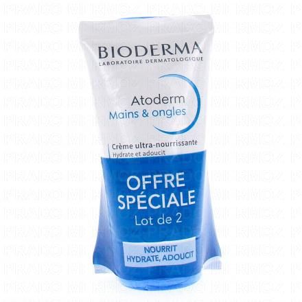 BIODERMA Atoderm - Cr&egrave;me Mains & Ongles (2 tubes 2x50ml)