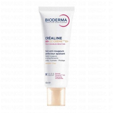 BIODERMA Créaline - AR+ CC Crème Soin Anti-Rougeurs Spf50+ teinte dorée 40ml