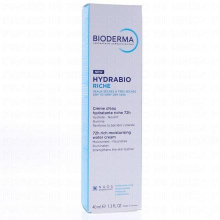 BIODERMA Hydrabio - Cr&egrave;me d'eau hydratante riche 40ml