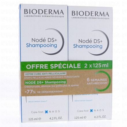 BIODERMA Nod&eacute; - DS+ shampooing antipelliculaire intense (lot de 2x125ml)