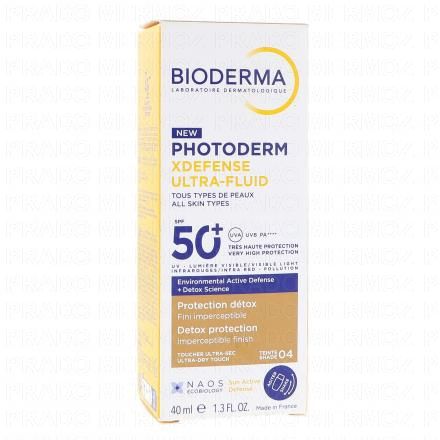BIODERMA Photoderm XDefense Ultra-Fluid SPF50+ Teint&eacute; n&deg;04 40ml