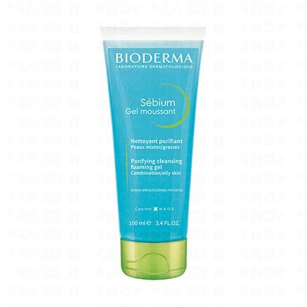 BIODERMA S&eacute;bium - gel moussant nettoyant purifiant (tube 100ml)