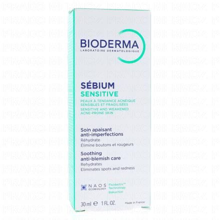 BIODERMA S&eacute;bium Sensitive - Soin apaisant anti-imperfections 30ml