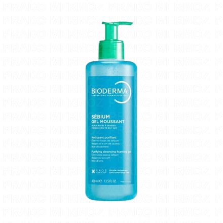 BIODERMA S&eacute;bium - gel moussant nettoyant purifiant (flacon 400ml)