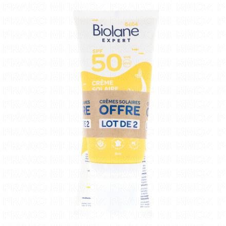 BIOLANE Cr&egrave;me Solaire B&eacute;b&eacute; SPF50+ (lot 2 x 50ml)