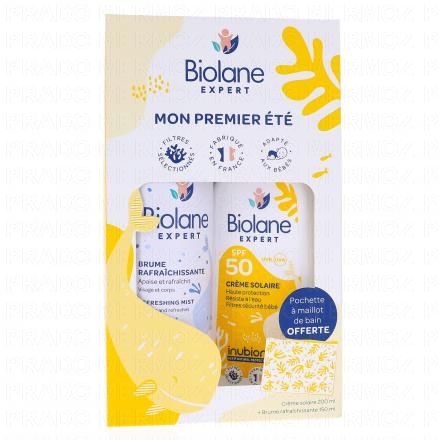 BIOLANE Mon premier &eacute;t&eacute; - Cr&egrave;me Solaire SPF50 200ml + Brume Rafra&icirc;chissante 150ml