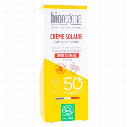 BIOREGENA Solaire - cr&egrave;me visage et zones d&eacute;licates SPF50+ tube 40ml
