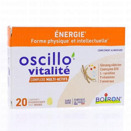 BOIRON Oscillo Vitalit&eacute; x20 comprim&eacute;s effervescents gout orange