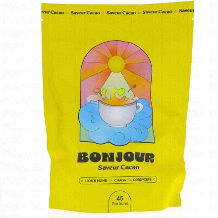 BONJOUR Boisson aux champignons adaptog&egrave;nes Saveur Cacao (270g - 45 doses)