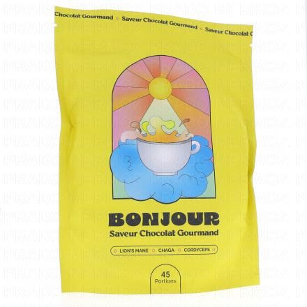BONJOUR Boisson aux champignons adaptogènes Saveur Chocolat gourmand (270g - 45 doses)