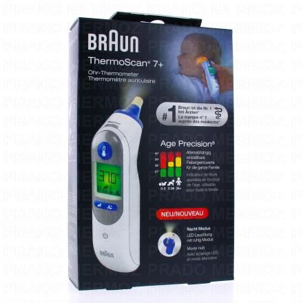 BRAUN ThermoScan 7+ Thermom&egrave;tre auriculaire