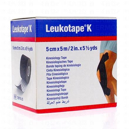 BSN MEDICAL Leukotape k - Bande taping de kinéologie 5cm x 5m (noir)