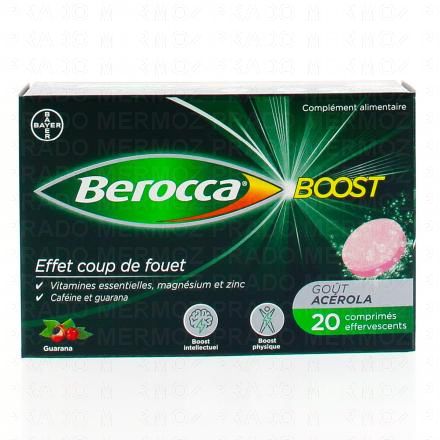 BEROCCA boost effervescent sans sucre (boîte de 20 comprimés)