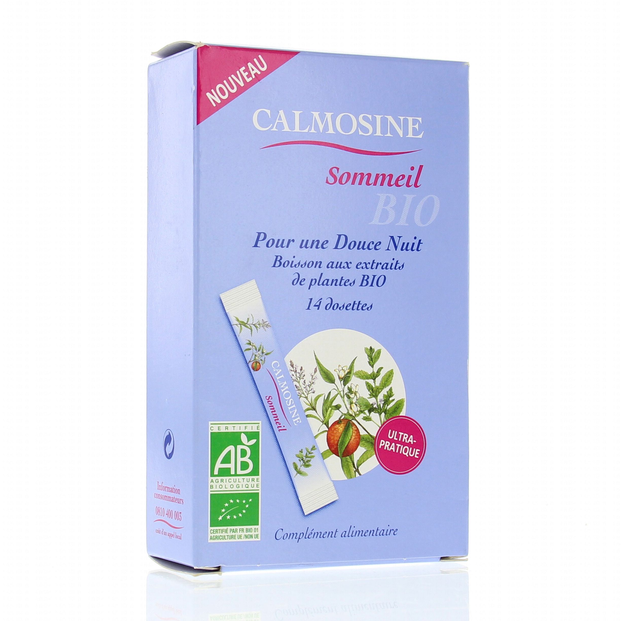 CALMOSINE Sommeil bio boîte de 14 dosettes de 10ml - Pharmacie Prado Mermoz