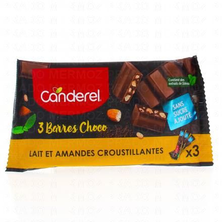 CANDEREL Barre choco lot de 3x27g